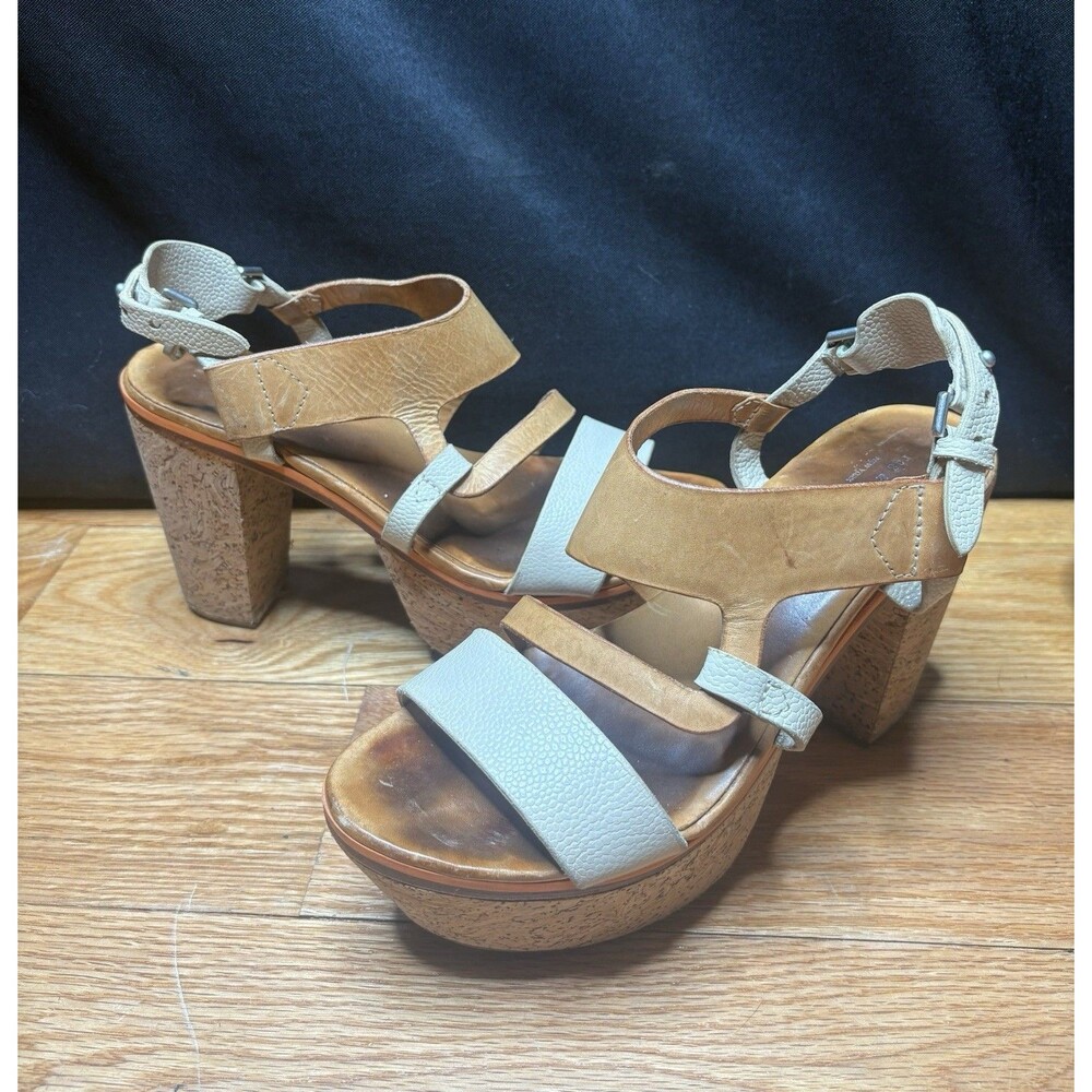 RAG & BONE Newport Platform Sandals Leather Cork Heel Chunky  Sz 7 US / 37 EU